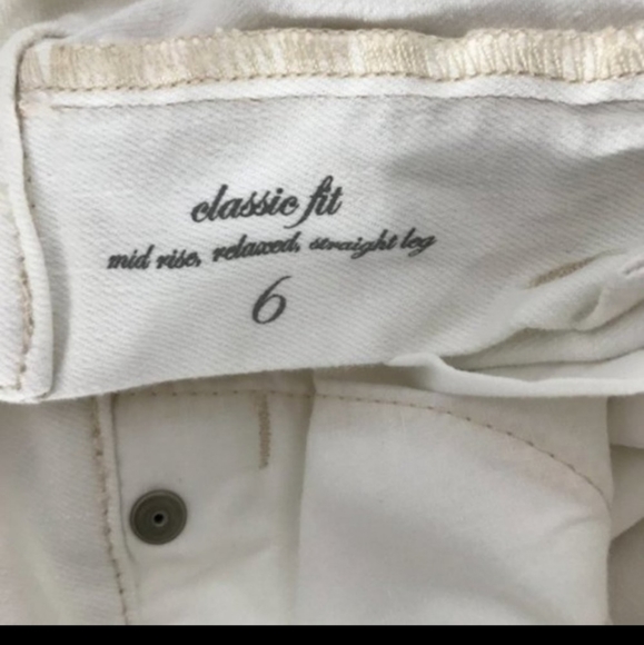 Elie Tahari Adena Straight Leg Jeans - Size 6 - White Jeans, Mid-Rise, Straight - Picture 8 of 8